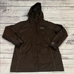 Columbia Omni Tech Long Hooded Windbreaker Rain Jacket/ Women’s Size 1X
